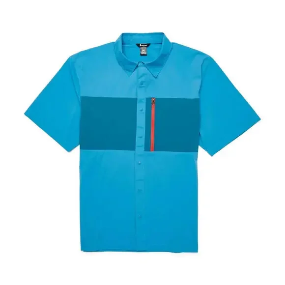 Cotopaxi Mens Sumaco Short Sleeve Shirt Lake Waterfall UPF50+ $85 MSRP XXL 2XL